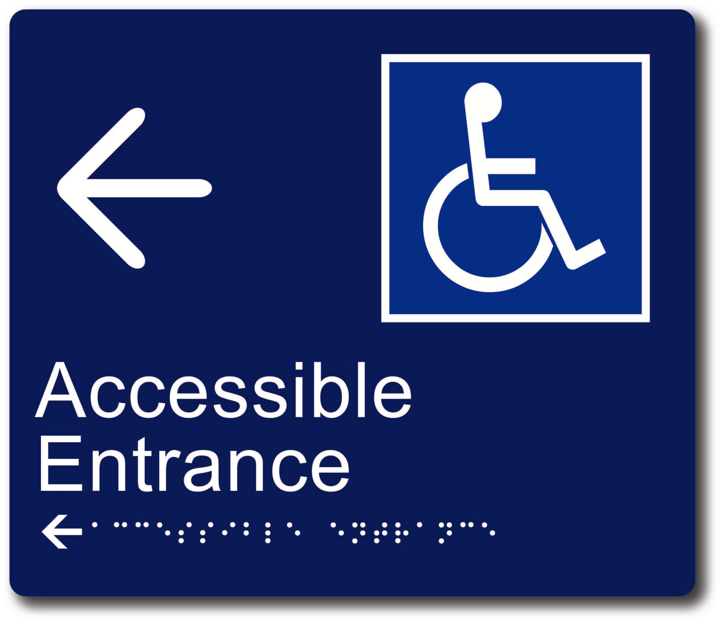 Accessible Entrance - Left Arrow