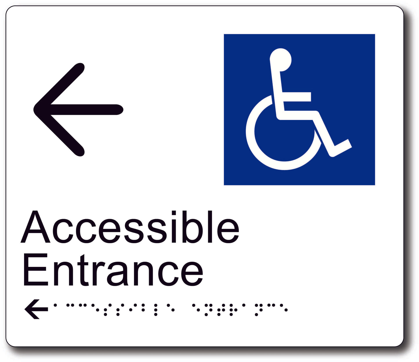 Accessible Entrance - Left Arrow
