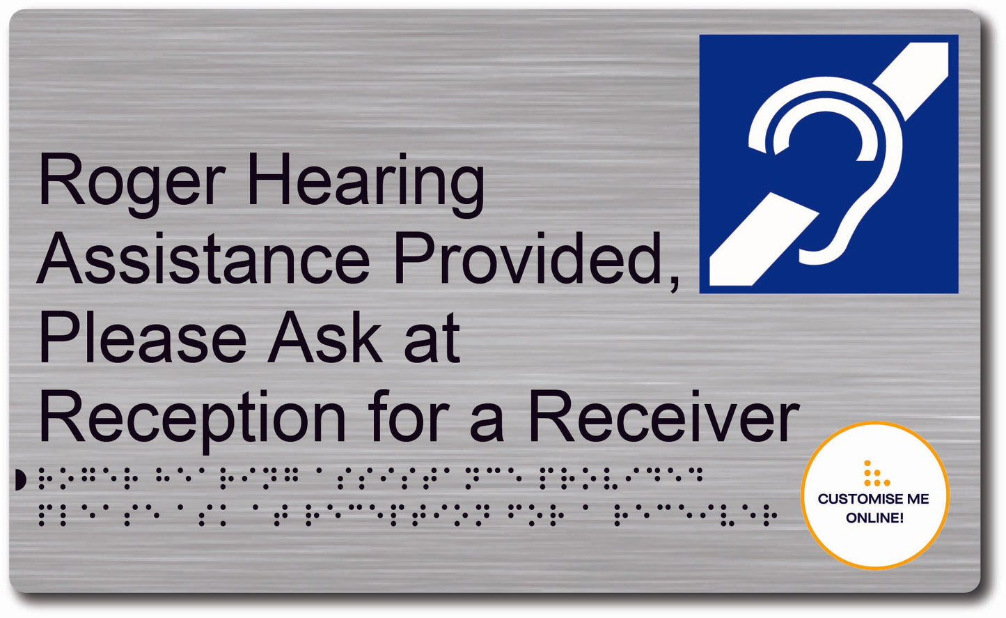 Hearing: Roger Hearing Assistance Provided, Please Ask at Reception for a Receiver