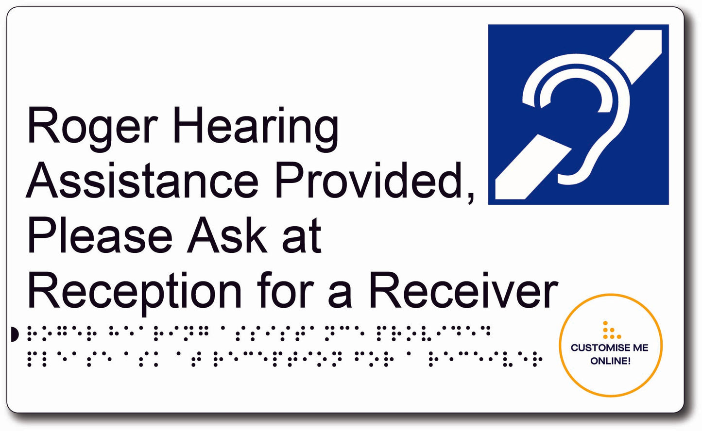 Hearing: Roger Hearing Assistance Provided, Please Ask at Reception for a Receiver
