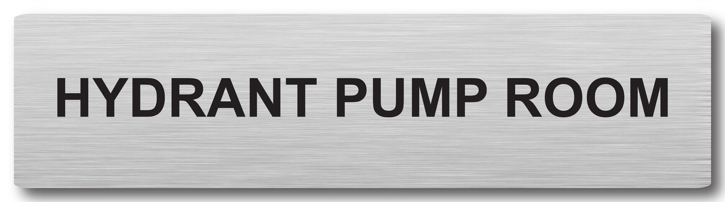 Door Plaque - Hydrant Pump Room