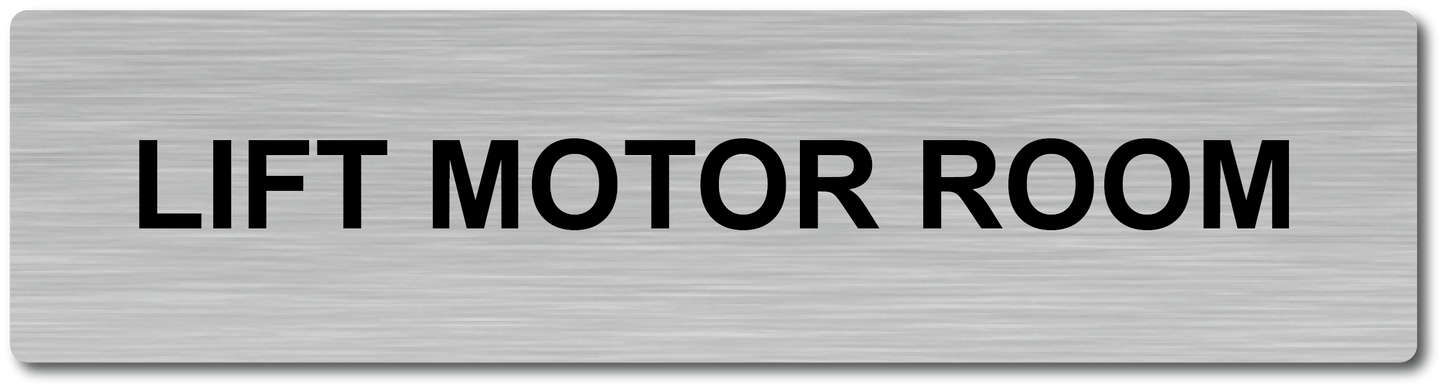 Door Plaque - Lift Motor Room