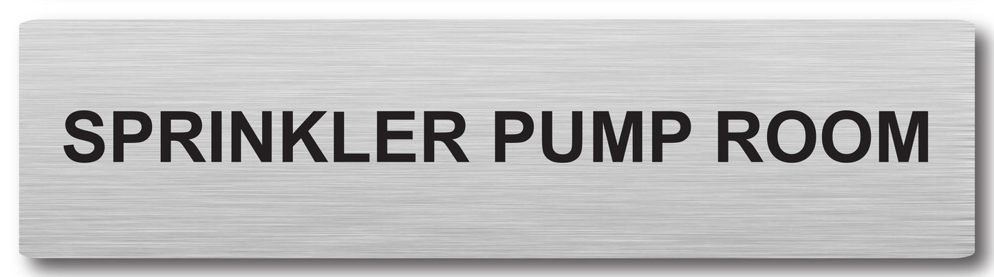 Door Plaque - Sprinkler Pump Room