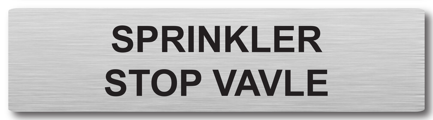 Door Plaque - Sprinkler Stop Valve