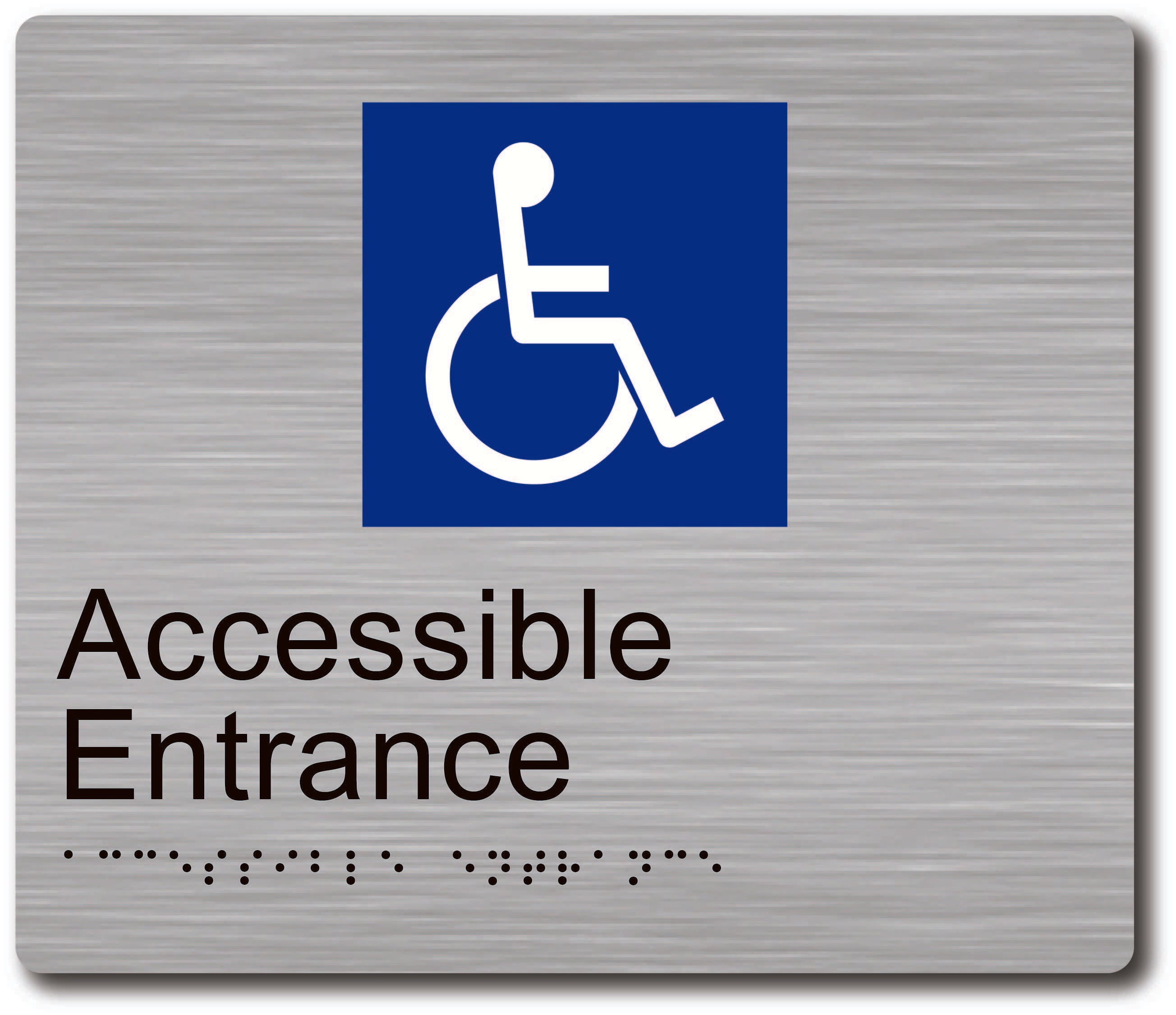 Disability Entry. Sign Accessible Entrance Braille Sign | Braille Co