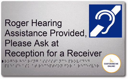 Hearing: Roger Hearing Assistance Provided, Please Ask at Reception for a Receiver