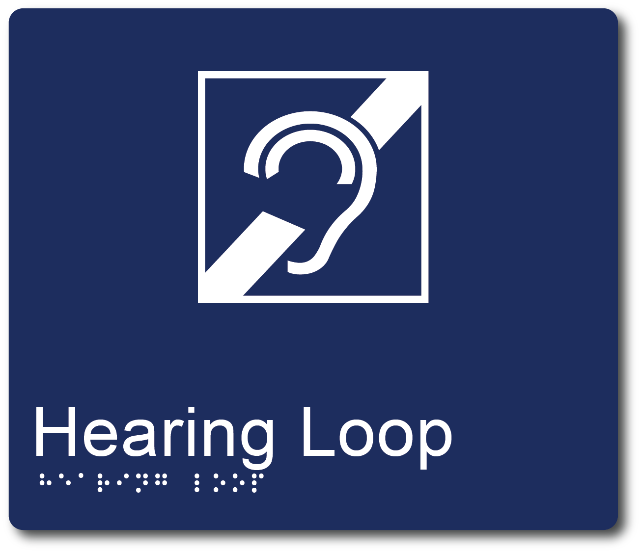 Braille Hearing Loop Sign - Braille Co