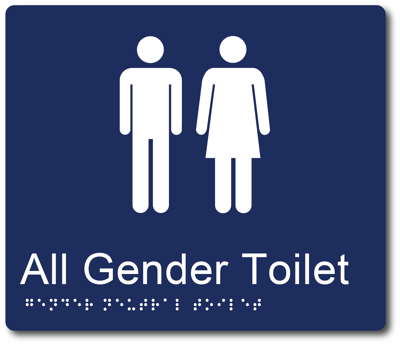 Braille All Gender Toilet Sign - Braille Co