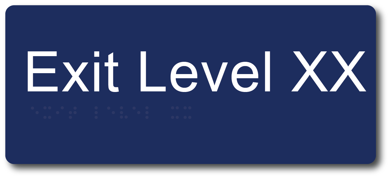 Braille Exit Level Signs - Braille Co