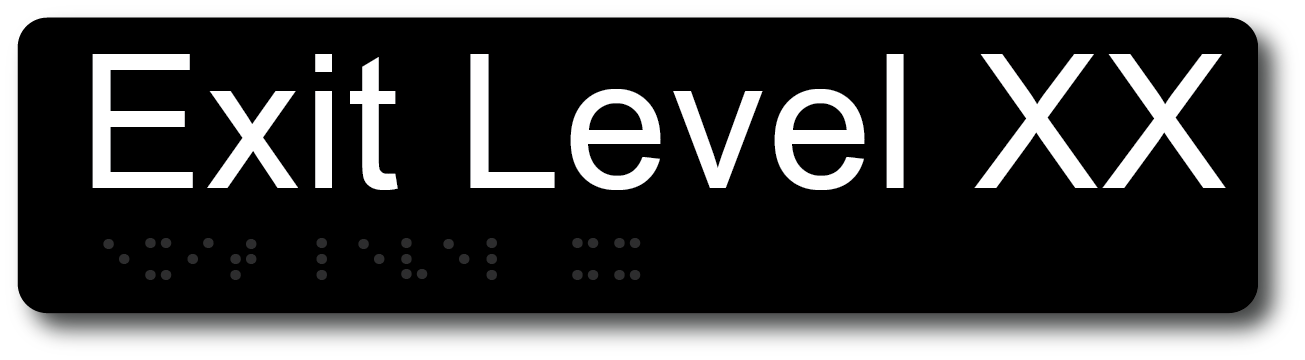 Braille Exit Level Signs - Braille Co