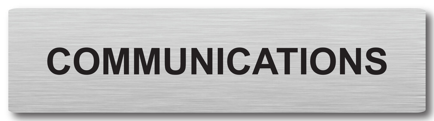 Door Plaque - Communications