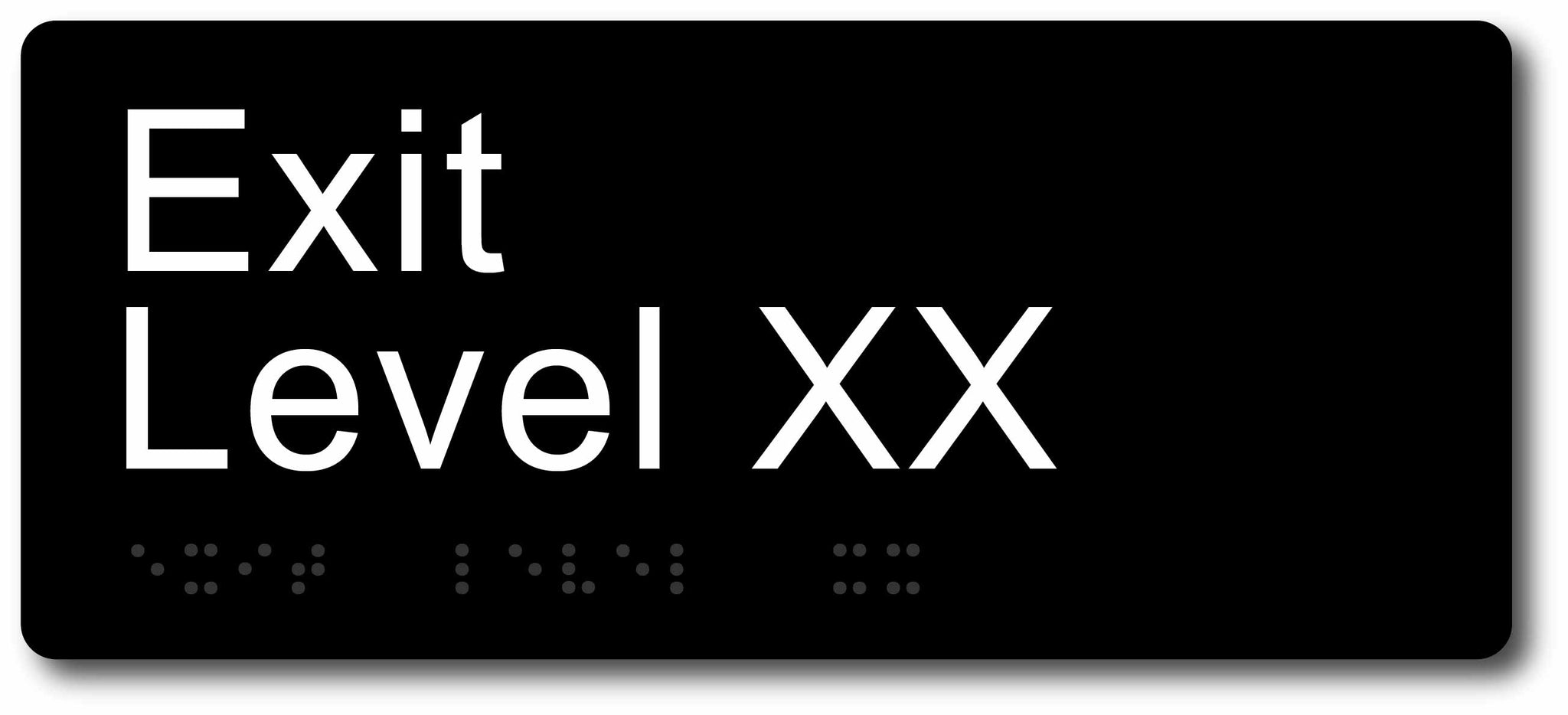 Braille Exit Level Signs V2 - Braille Co