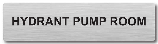 Door Plaque - HYDRANT PUMP ROOM