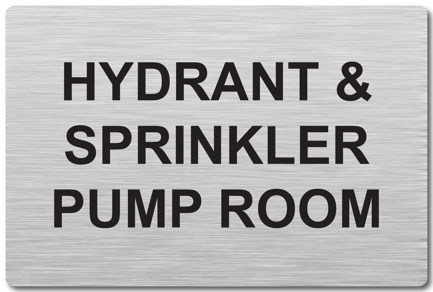 Door Plaque - Hydrant & Sprinkler Pump Room