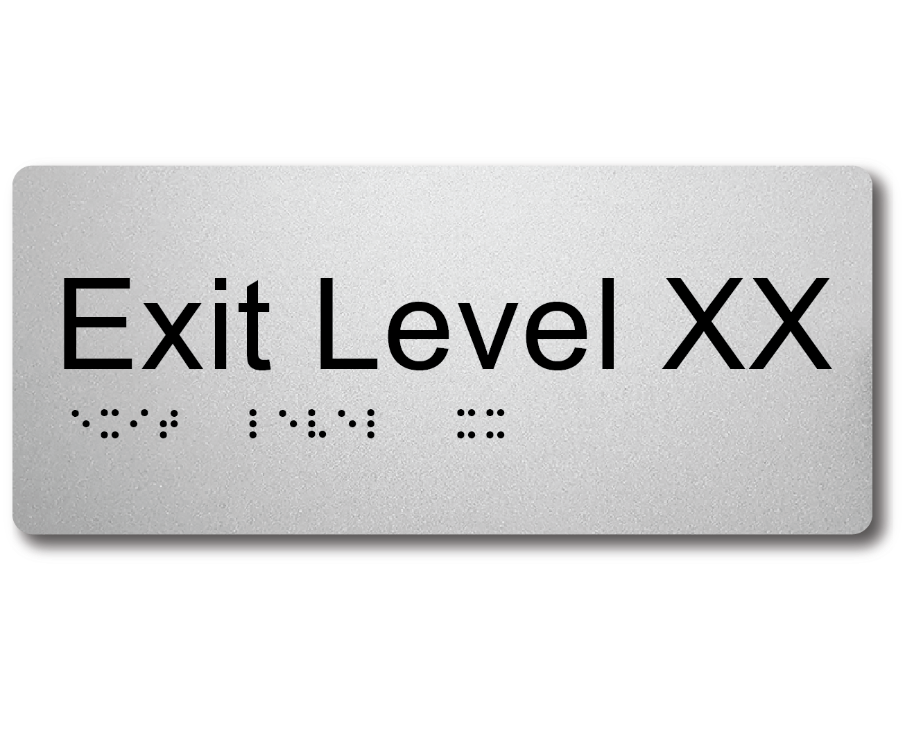 Braille Exit Level Signs - Braille Co