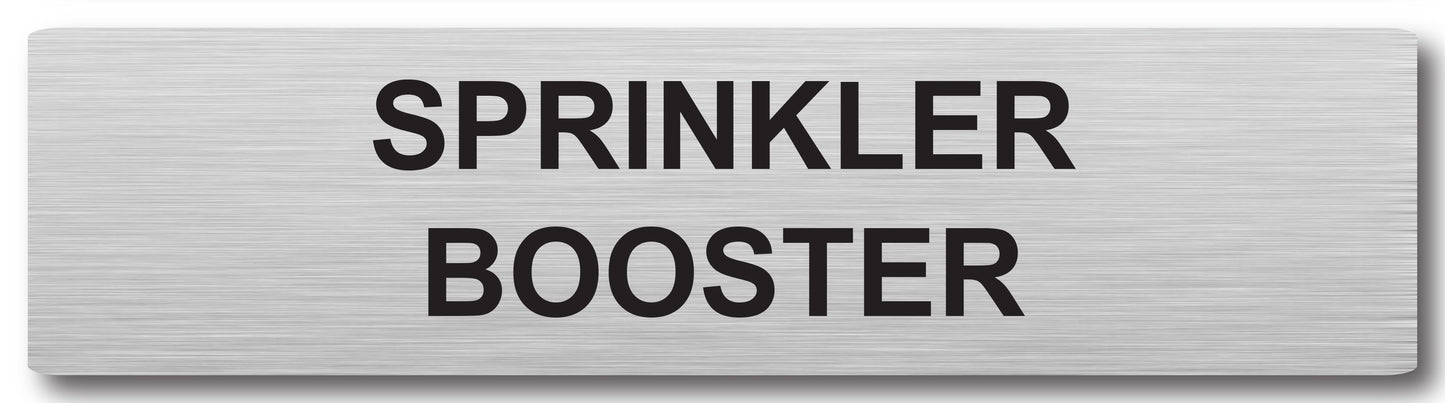 Door Plaque - Sprinkler Booster